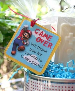 Super Mario Bros Birthday Party Ideas on Super Mario Party Ideas Favor Tag