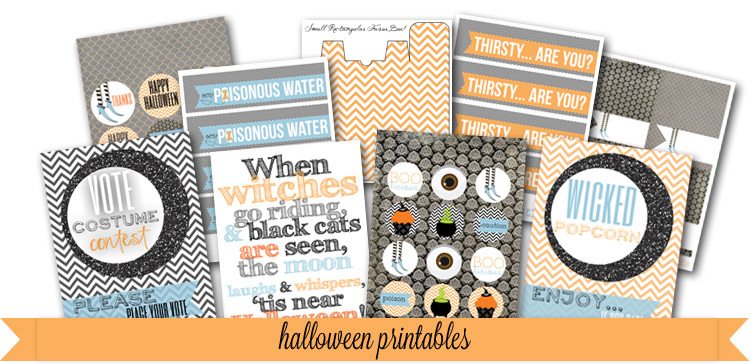 FREE Halloween Printables from PartyBoxDesign.com as seen in Woman's Day and on AmysPartyIdeas.com