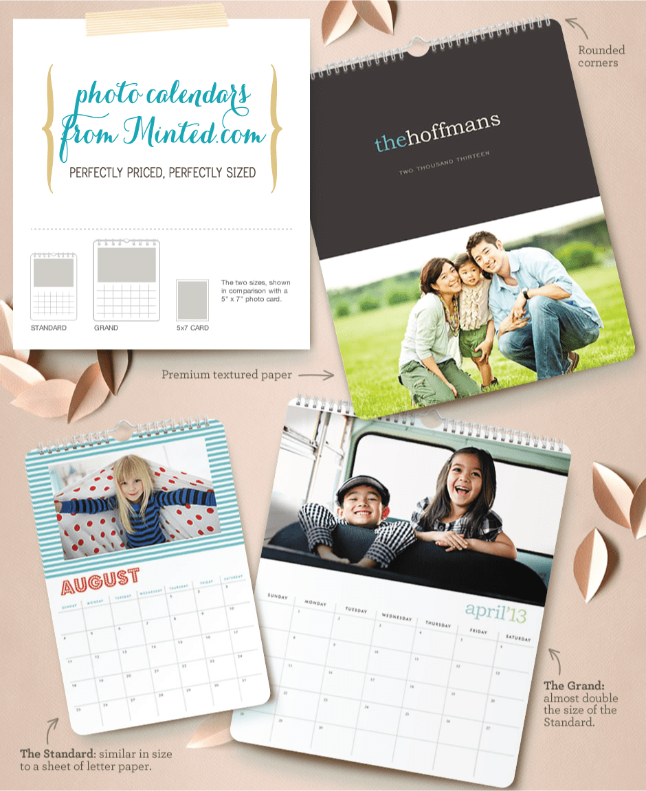 photo calendars from Minted.com perfect holiday gift ideas