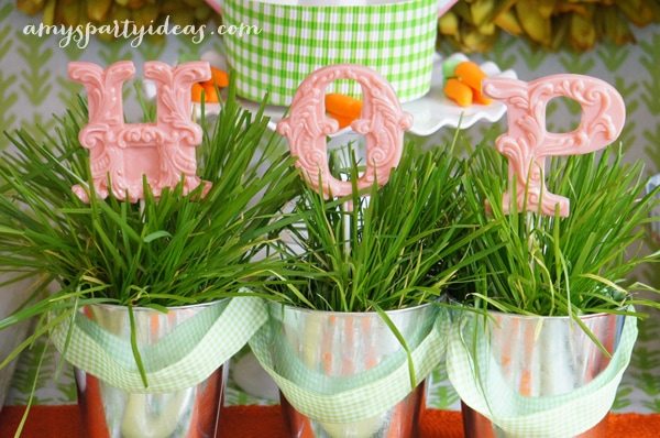 Vintage Confections Lollipops ~ Easter or Bunny Birthday Party Dessert Table Ideas from AmysPartyIdeas.com