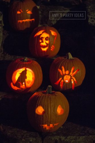 Halloween Pumpkin Carving Ideas from AmysPartyIdeas.com