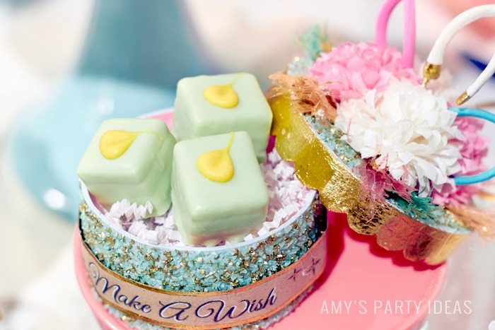 Make A Wish birthday party ideas from AmysPartyIdeas.com and Swoozies.com | Milstone Birthday Party Ideas | Sweet Sixteen Birthday Party Ideas