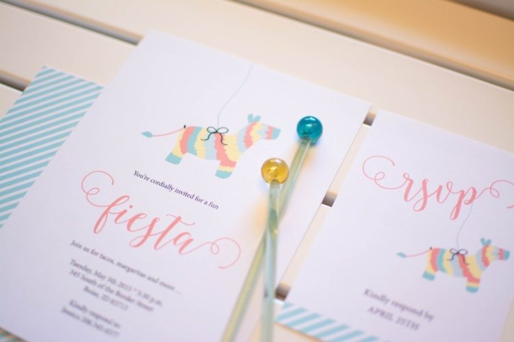 Fiesta printable party invitation from Twinkle Twinkle Little Party