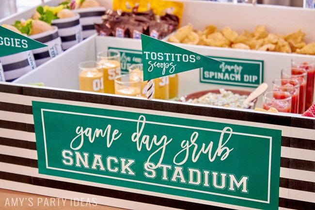 DIY Snack Stadium | Football Big Game | Build your own Snack Stadium with easy tutorial instructions and FREE football game day PRINTABLES | #GameDayGloryDIY Snack Stadium | Football Big Game | Build your own Snack Stadium with easy tutorial instructions and FREE football game day PRINTABLES | #GameDayGlory
