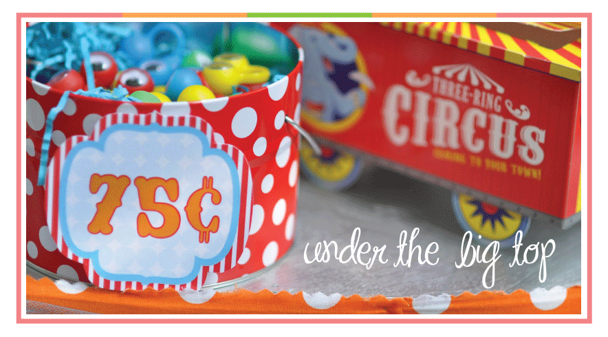 LuluCole Party Printables CIrcus Collection exclusively for AmysPartyIdeas.com