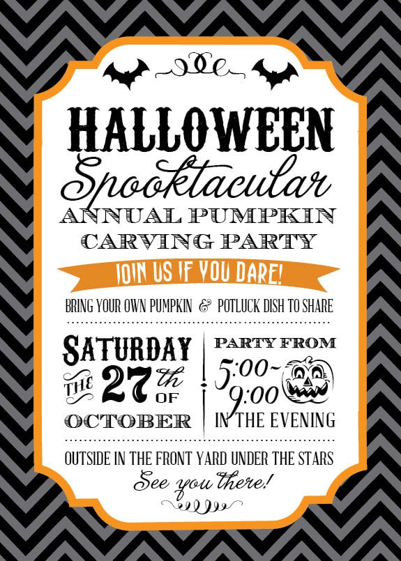 Pumpkin Carving Party Invitation 4