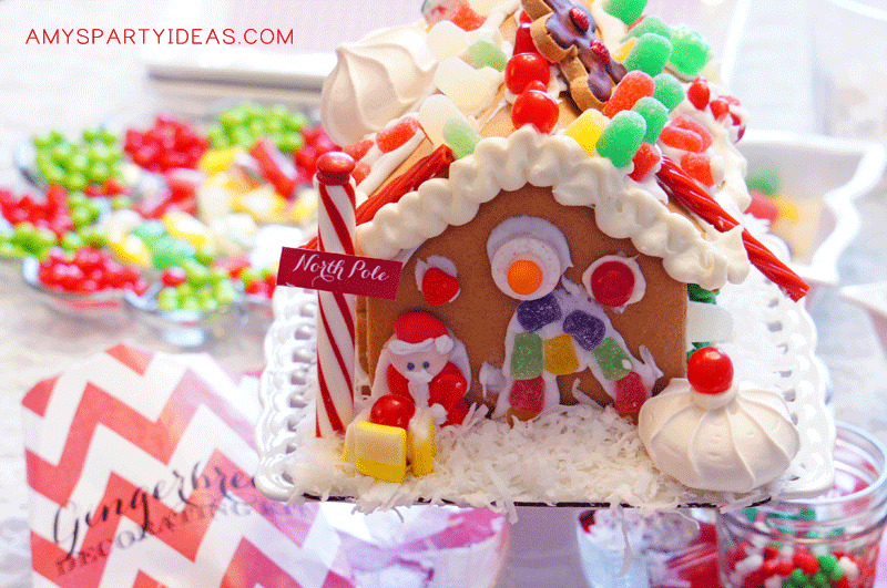 Gingerbread Decorating Party Ideas from AmysPartyIdeas.com