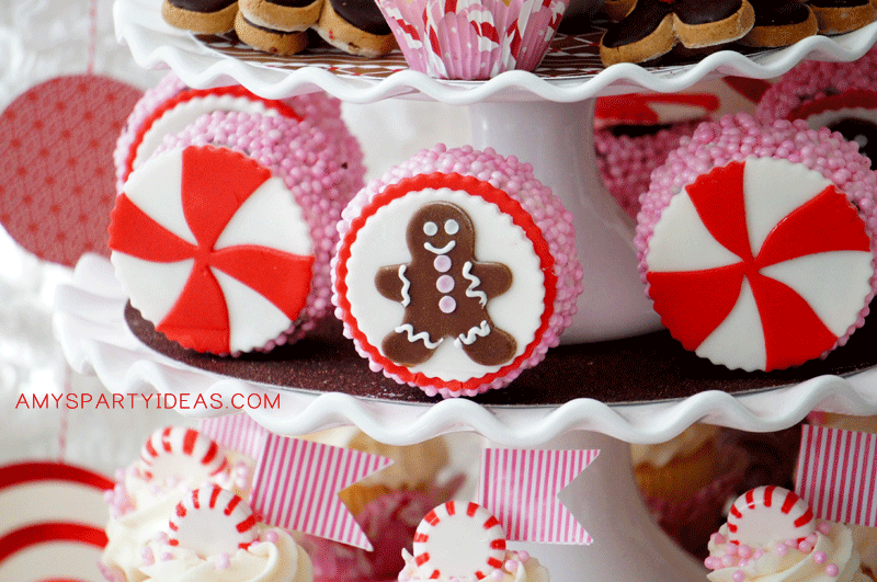 Gingerbread Decorating Party Ideas from AmysPartyIdeas.com with cupcake toppers from @LIVCreativity