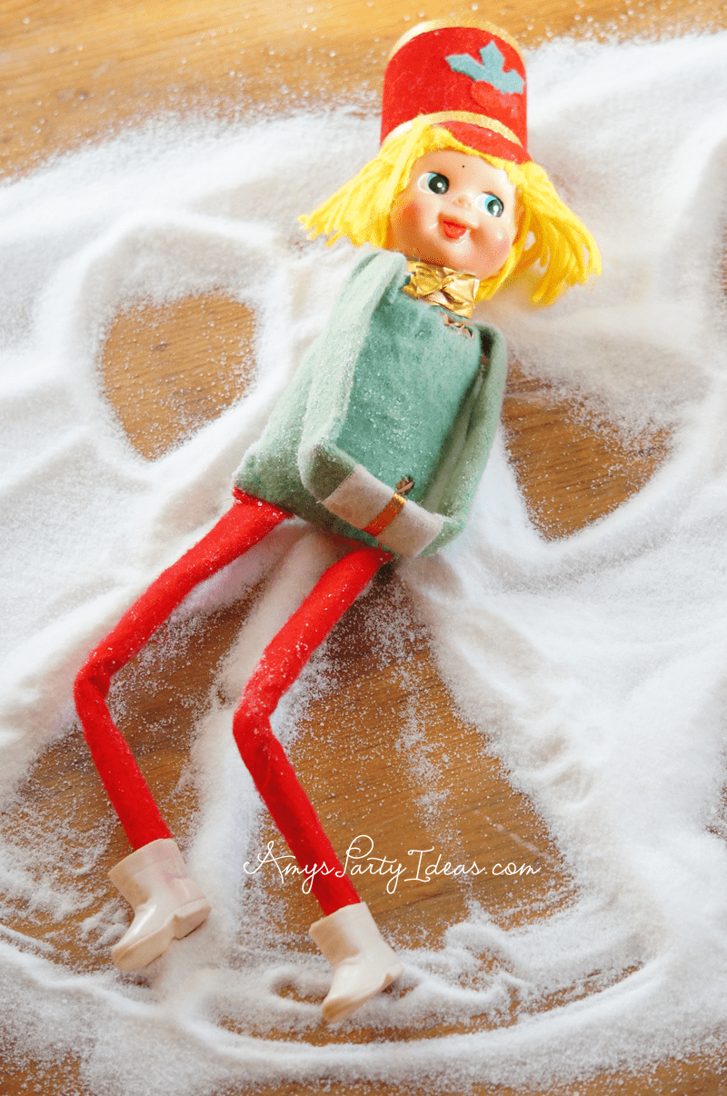 {Let it Snow!} Elf on the Shelf Ideas: Day 8 as seen on AmysPartyIdeas.com