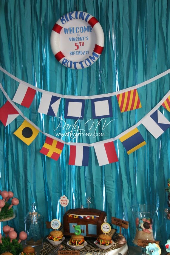 Spongebob Squarepants Birthday Party Ideas from Party-NV.com as seen on AmysPartyIdeas.com