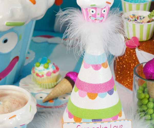 Welcome to Cupcake Town - Cupcake Themed Birthday Party Ideas from AmysPartyIdeas.com featuring @Glitterville