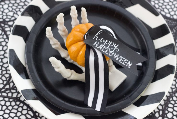 DIY Halloween Place Cards or Favor Tags | Free Printable from AmysPartyIdeas.com