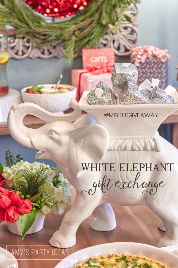 White Elephant Gift Exchange Party Ideas from AmysPartyIdeas.com | Minted.com #giveaway