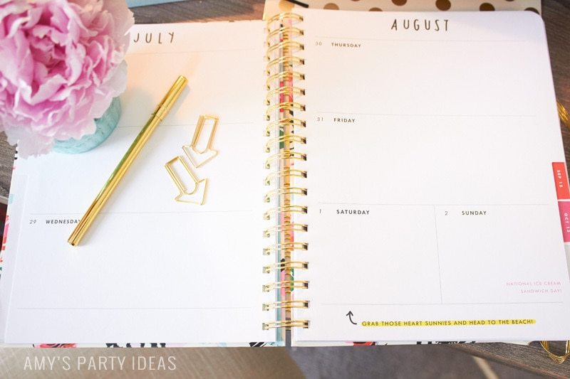 Home office makeover & back to school organization from AmysPartyIdeas.com | Swoozie's Back to School Agendas | #katespadeny #agendas #planners #bando #2015backtoschool #backtoschool | Get organized with fun day planners & agendas