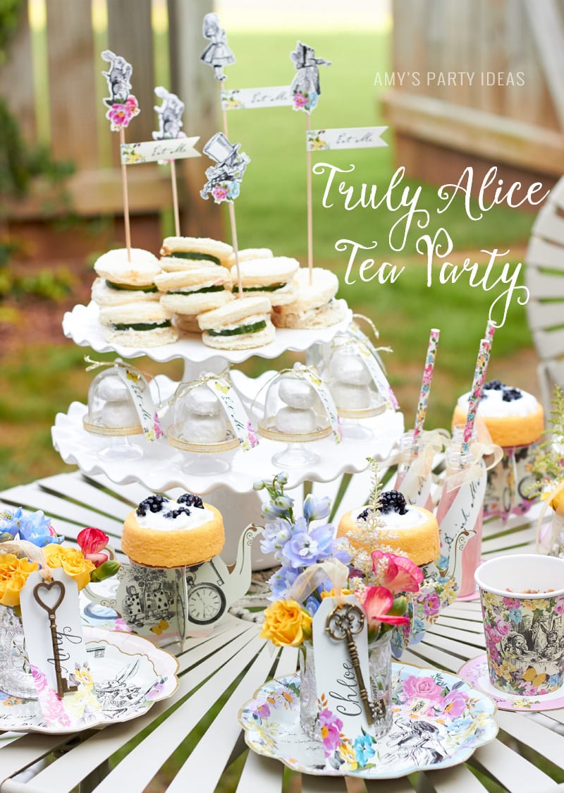Alice in Wonderalnd Tea Party Ideas  |  Talking Tables  |  AmysPartyIdeas.com  |  #aliceinwonderland #talkingtables #trulyalice #teaparty #partyideas  |  Truly Alice Party Collection  | GIVEAWAY #giveaway