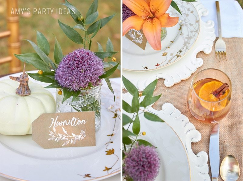 Fall Harvest Place Cards Table Setting | Mars Harvest Party | #BakeInTheFun #shop #ad #cbias 