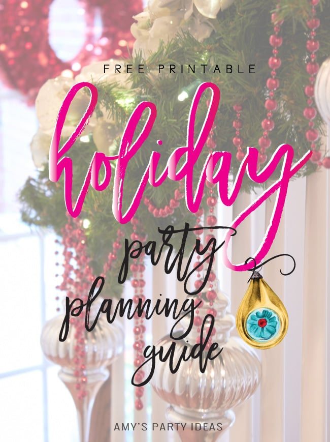 #PowerYourHoliday | FREE Printable Holiday Party Planning Guide & Checklists| Chritsmas Party Lists| FREE Printables from AmysPartyIdeas.com