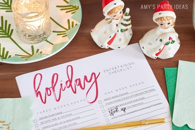 #PowerYourHoliday | FREE Printable Holiday Party Planning Guide & Checklists| Chritsmas Party Lists| FREE Printables from AmysPartyIdeas.com