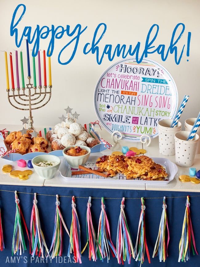 2015 Swoozies Hanukkah Decor | Chanukah party ideas as seen on AmysPartyIdeas.com