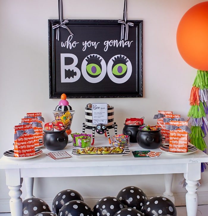Host a BOO party! FREE PRINTABLES #BooItForward from AmysPartyIdeas.com | #ad #halloween