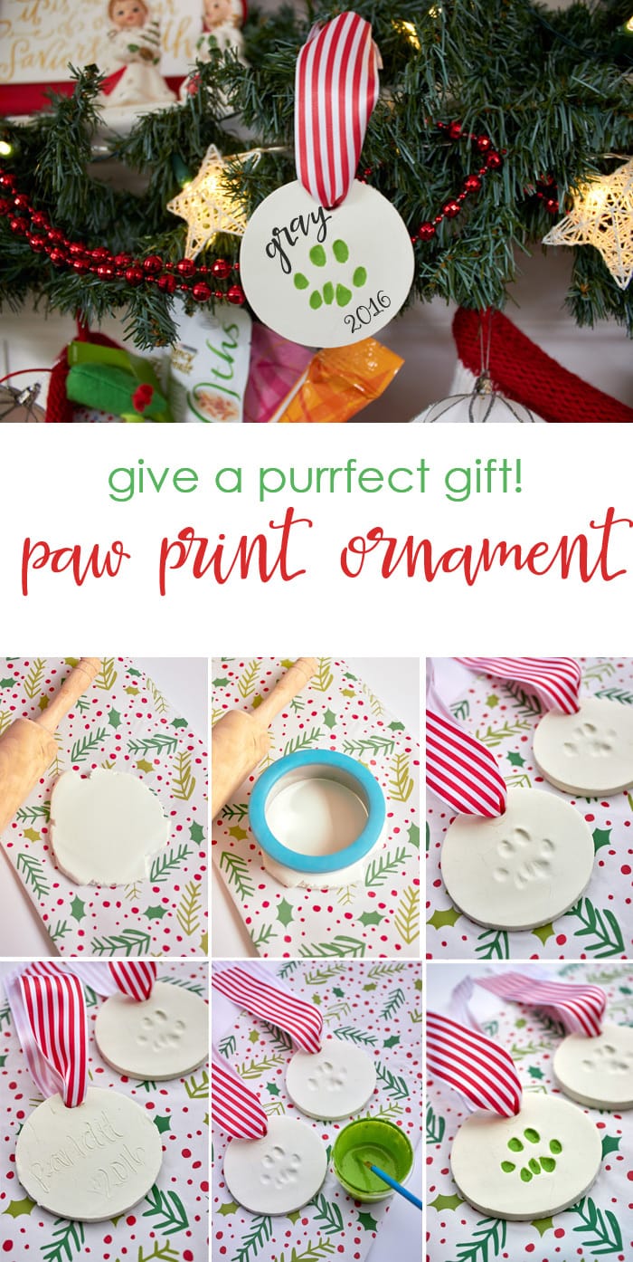 A Purrfect Christmast Gift | DIY Paw Print Ornament | Tutorial | @Target #Tex4Pet #ad