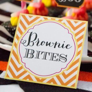 Candy Corn Halloween Party Ideas | Printable Food Labels from LuluCole exclusively for AmysPartyIdeas.com