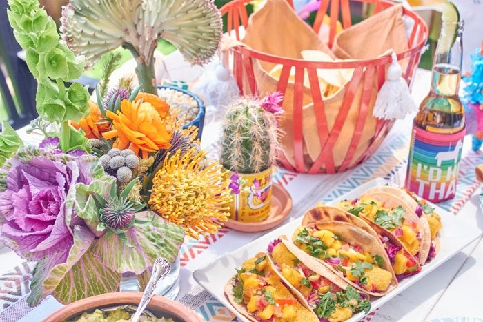 Cactus Fiesta Party Ideas | Cinco de Mayo party ideas | Mexican party or wedding | Outdoor Entertaining | As seen on AmysPartyIdeas.com and Swoozies.com