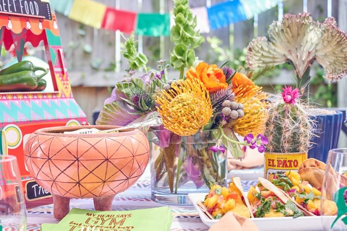Cactus Fiesta Party Ideas | Cinco de Mayo party ideas | Mexican party or wedding | Outdoor Entertaining | As seen on AmysPartyIdeas.com and Swoozies.com