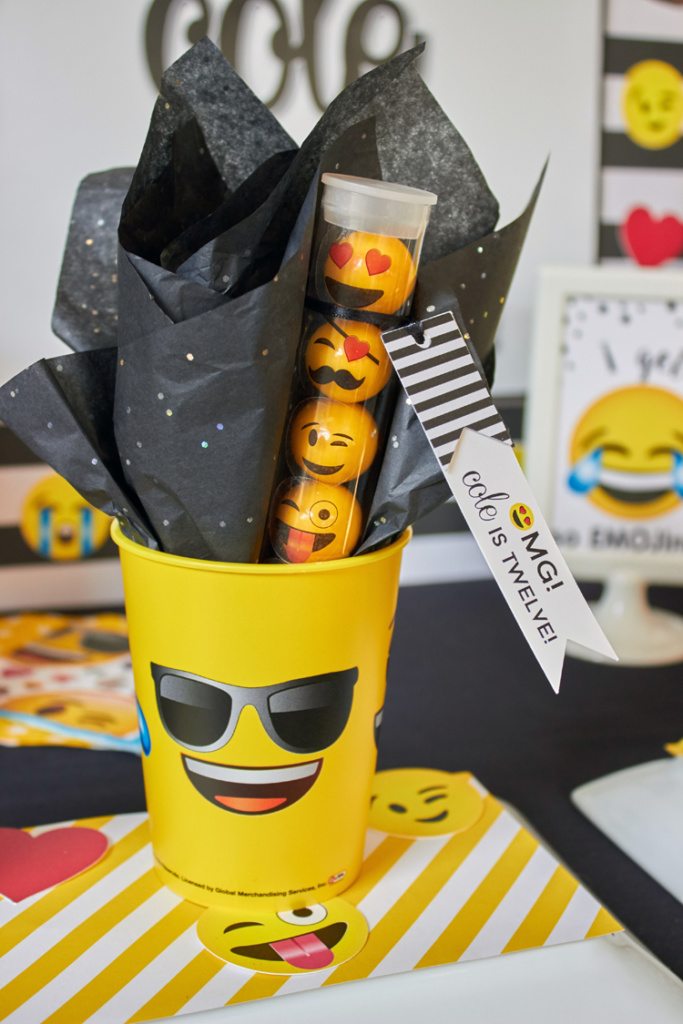 Emoji Party Ideas & Printables as seen on AmysPartyIdeas.com