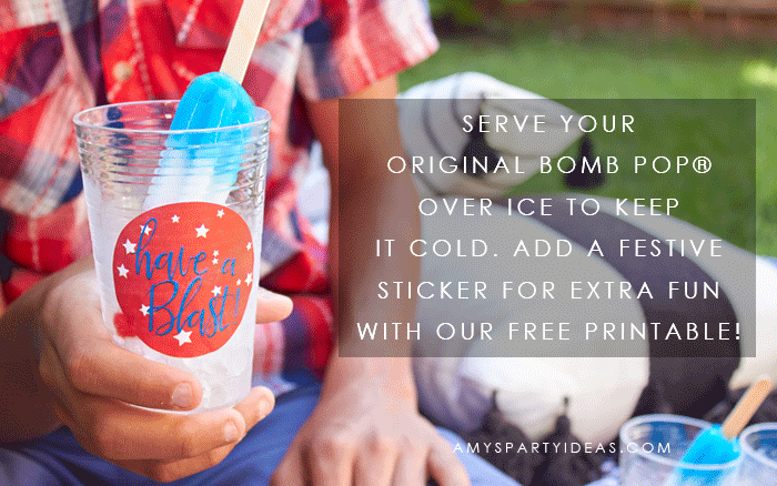 Last minute Fourth of July Party & Entertaining Ideas | The Original Bomb Pop® | from AmysPartyIdeas.com | Free Printables | Instant Download Party Supplies | Memorial Day Party & Entertaining Ideas | Labor Day Party & Entertaining Ideas