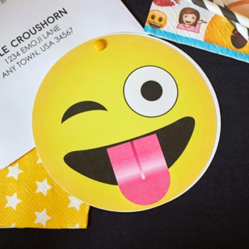 Emoji Party Printable Invitations from LuluCole for AmysPartyIdeas.com | Emoji Birthday | Printable Party | Tween or Teen Birthday Party Ideas