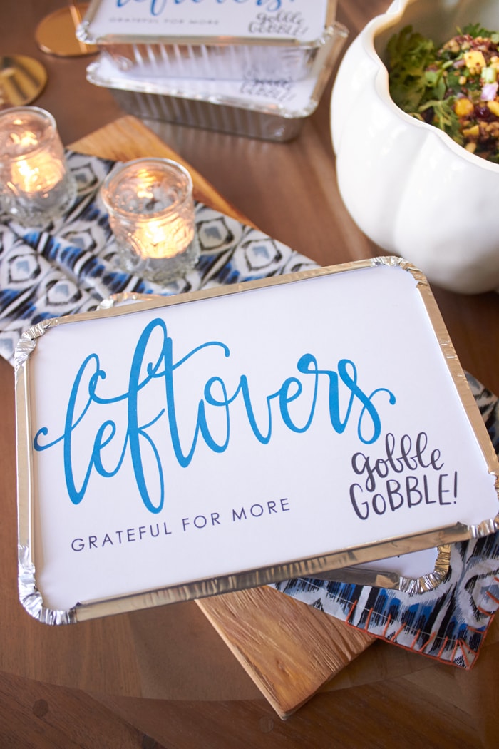 Friendsgiving menu ideas and FREE PRINTABLE Leftover box LABELS | Host Friendsgiving Dinner this year! | Easy tips for hosting from AmysPartyIdeas.com | #TurkeyDayTips #ComfortFood "Msg 4 21+" #ad