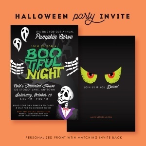Boo-tiful Night Halloween Party Invitation from AmysPartyIdeas.com