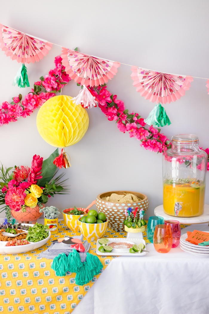 Tropic Like It's Hot | Taco Tuesday | Botanical & Tropical Party Ideas | Amy's Party Ideas + Swoozie's | www.AmysPartyIdeas.com