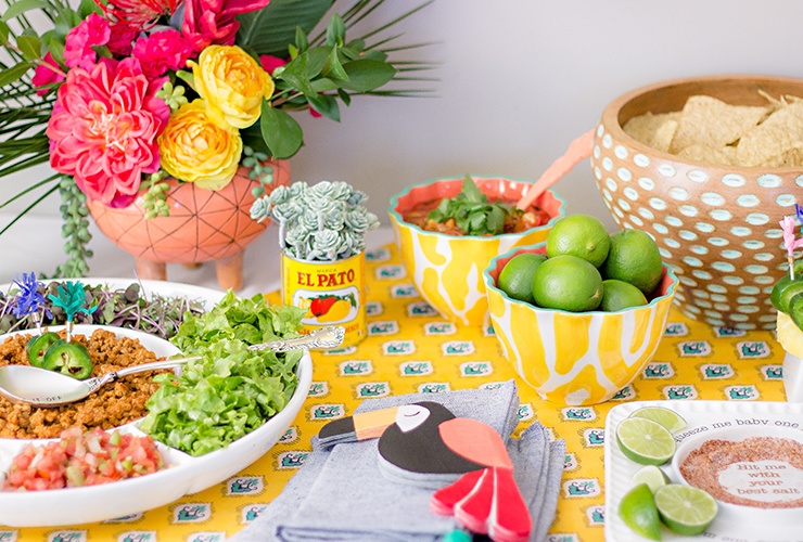 Margaritas with my Senoritas | Tropic Like It's Hot | Taco Tuesday | Botanical & Tropical Party Ideas | Amy's Party Ideas + Swoozie's | www.AmysPartyIdeas.com